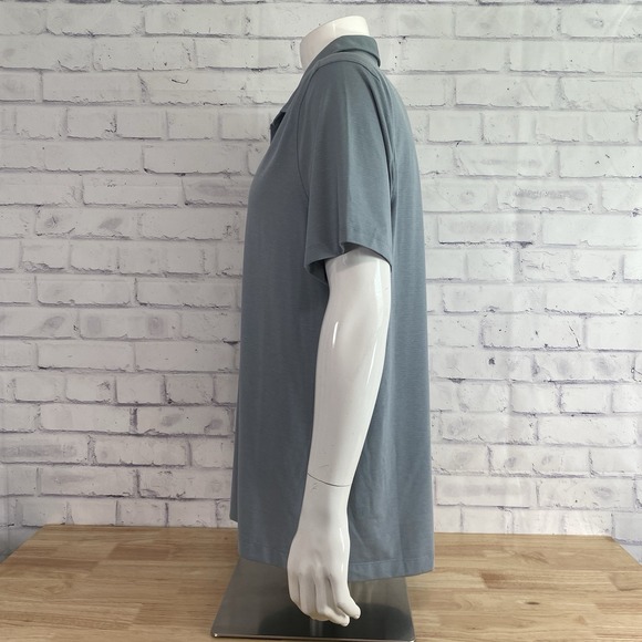 Lululemon Shirt Men's Large Polo Short Sleeve Athleta Performance Gray - Picture 6 of 10